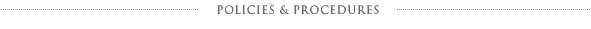 Policies & Procedures