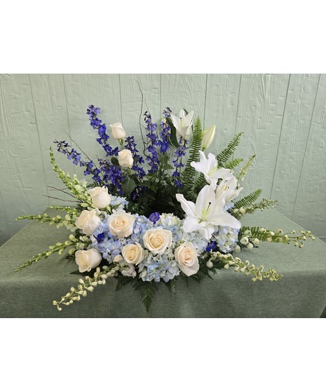 Hues of Blue Urn Surround