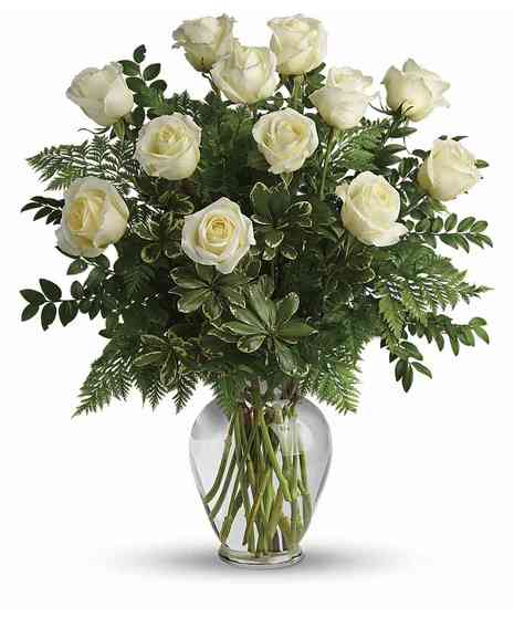 White Roses - Dozen